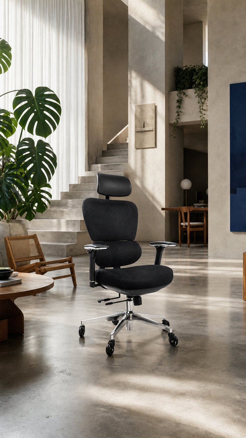 AI product shot of CLOUVOU ProSeat – Ergonomic premium office chair