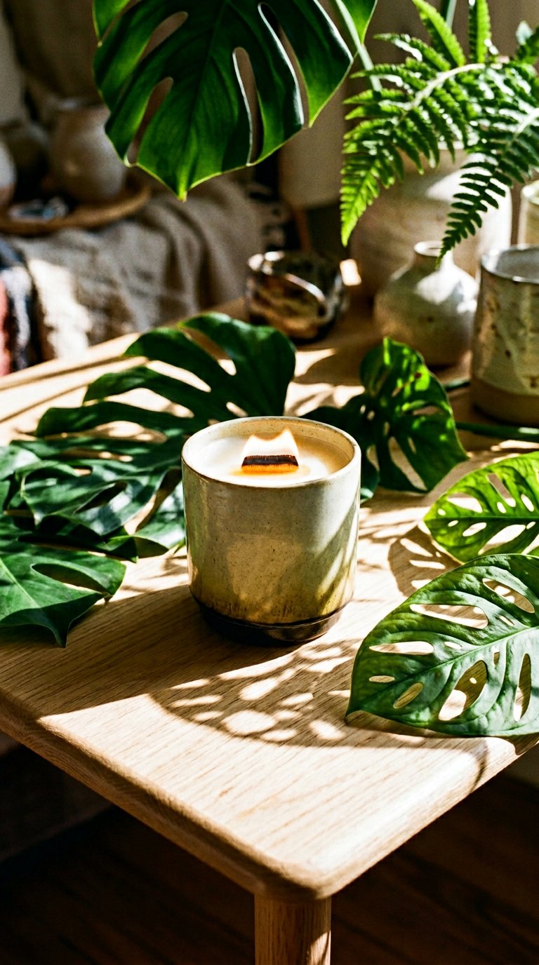 AI product shot of Redas Roasted Maple Chai 10oz Candle