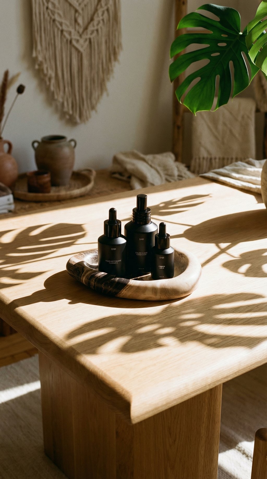 AI product shot of THE RITUAL + OBJECT N°1 | THE BASE | ONYX BROWN