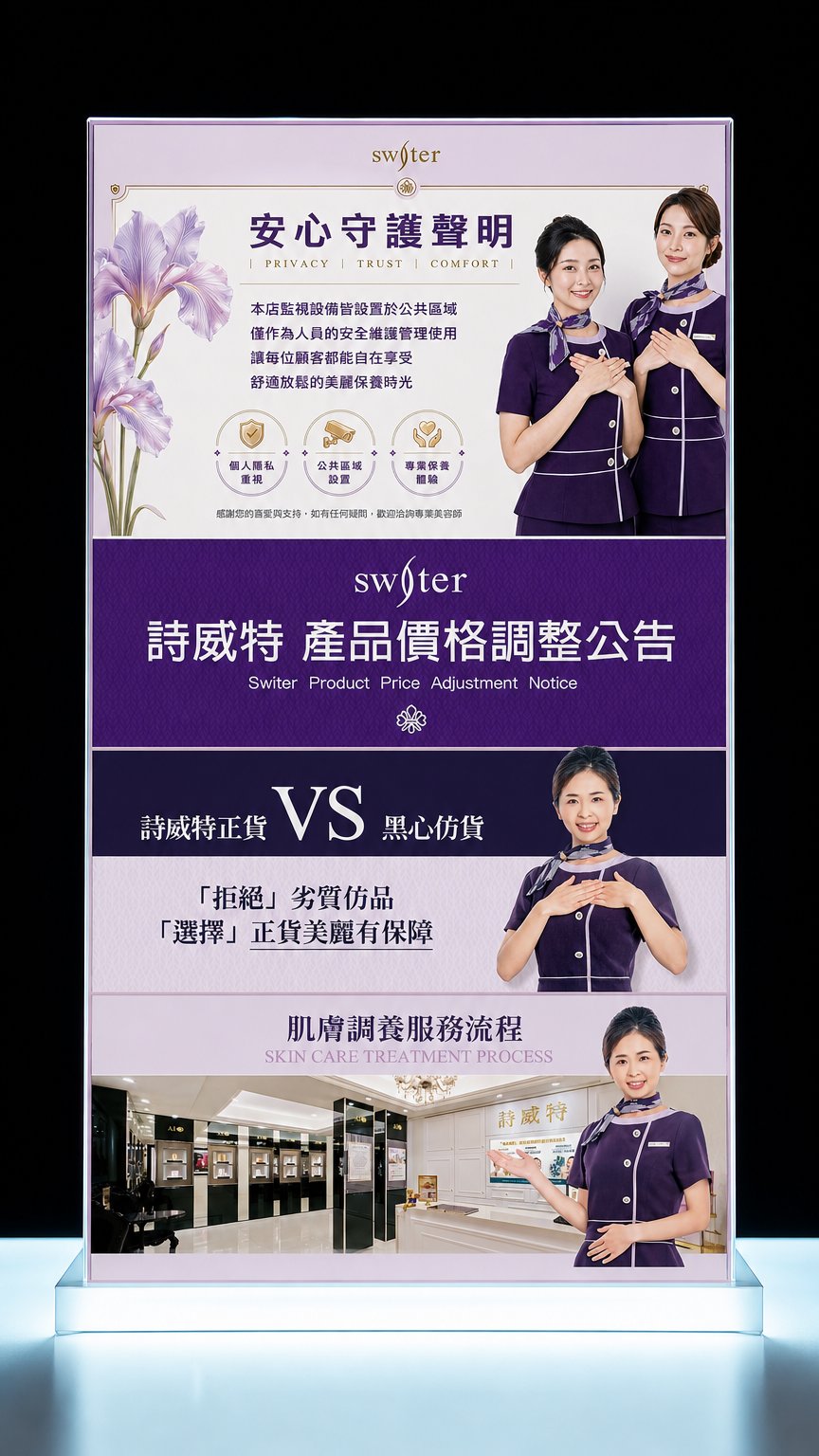 AI product shot of SWITER 詩威特‧肌膚美麗的專家