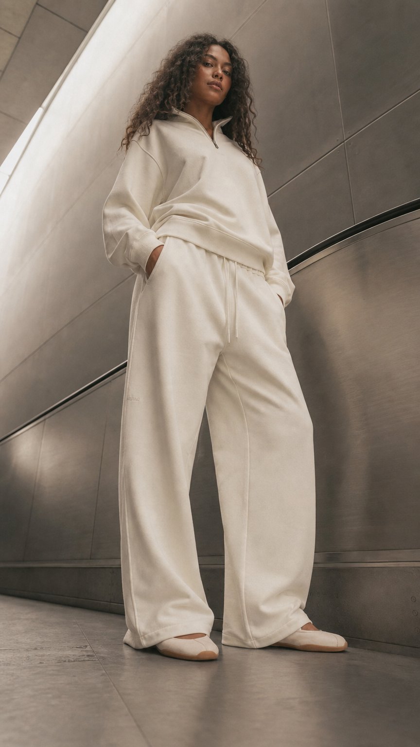 AI product shot of Cotton Fleece Rocco Barrel Sweat Pant