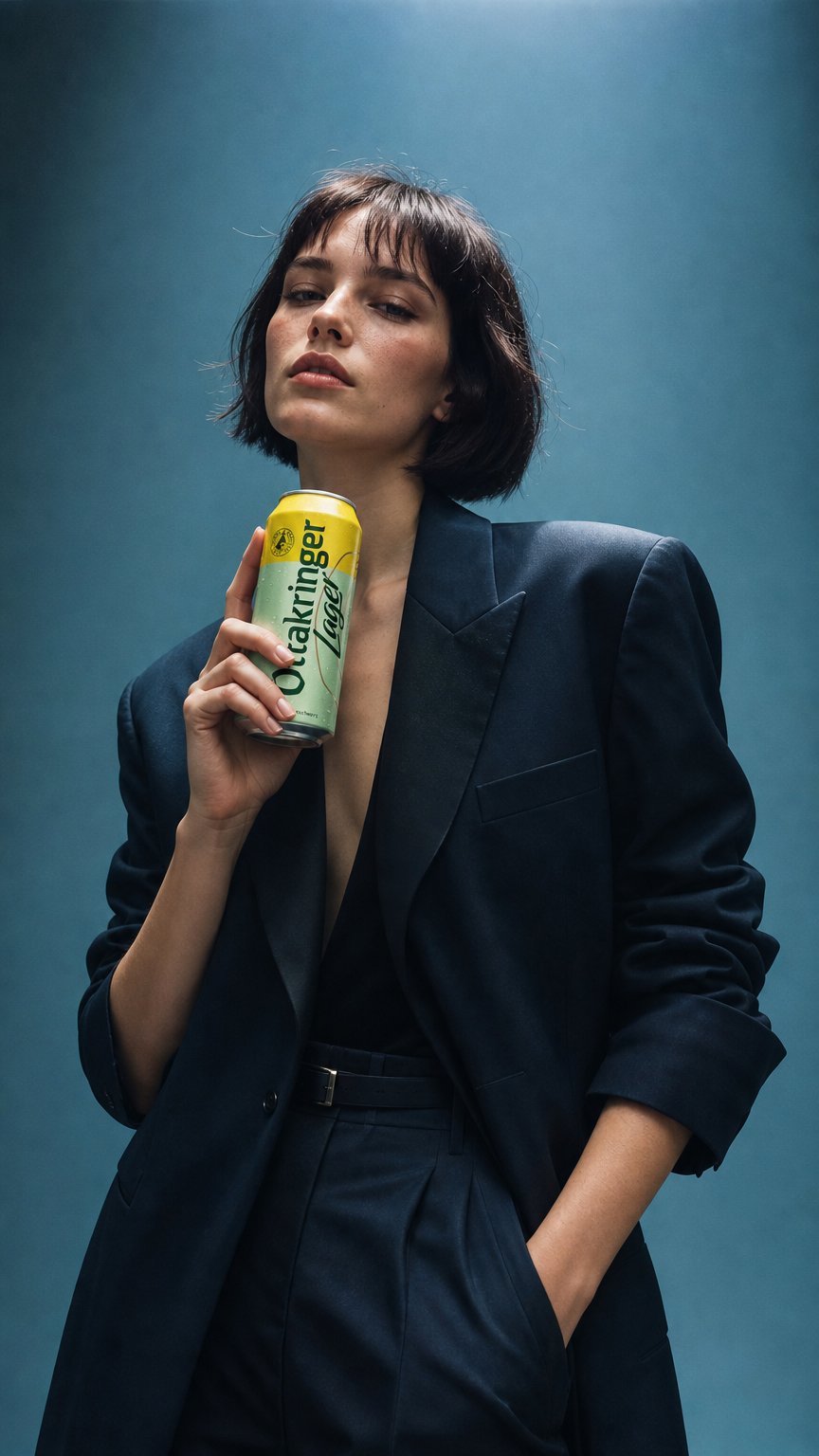 AI product shot of Ottakringer Lager