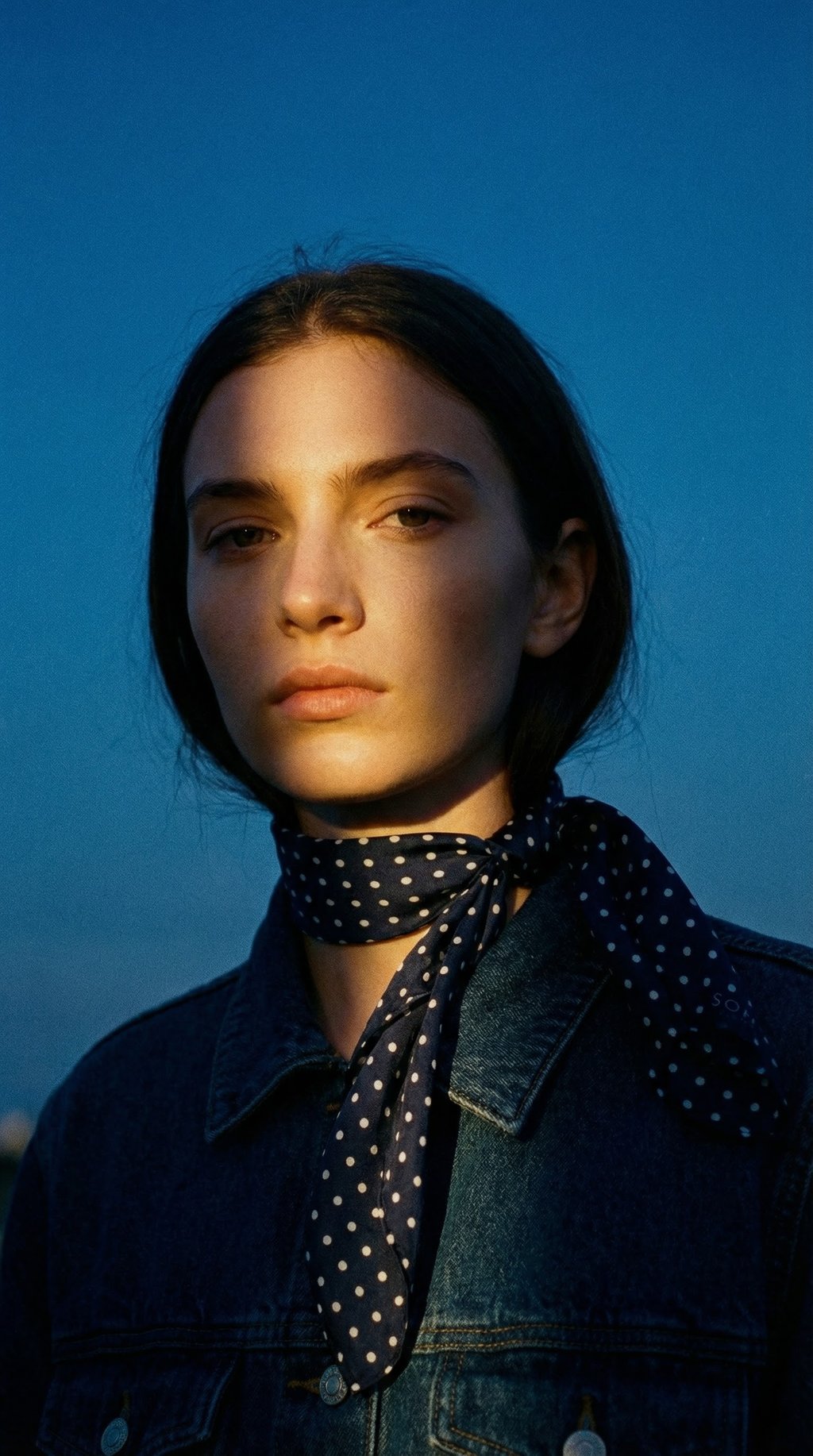 AI product shot of Silk Polka Dot Neckerchief - The Westminster