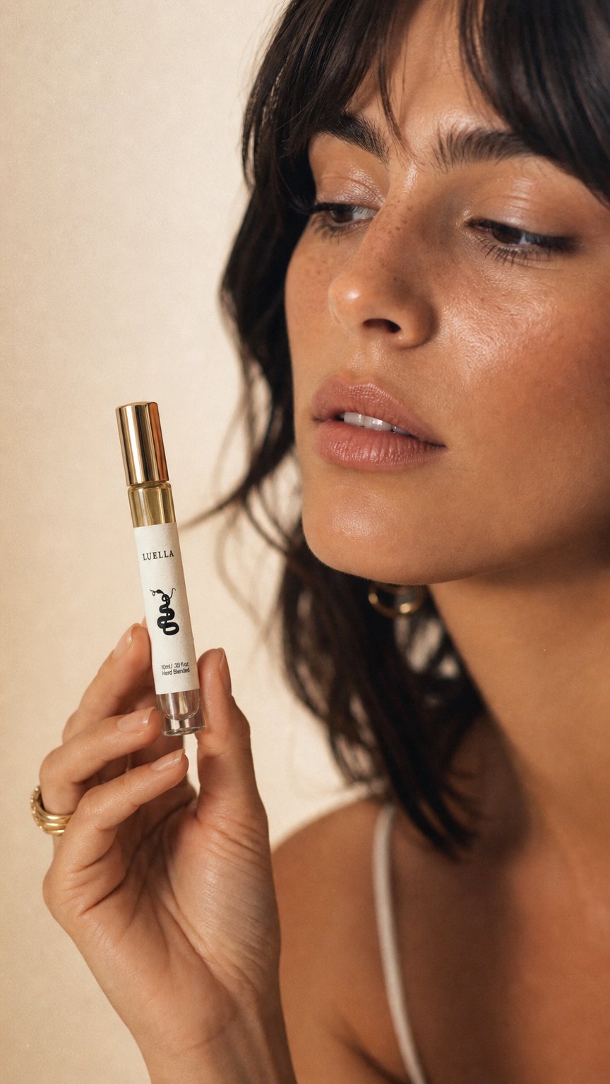 AI product shot of Luella Perfume Oil