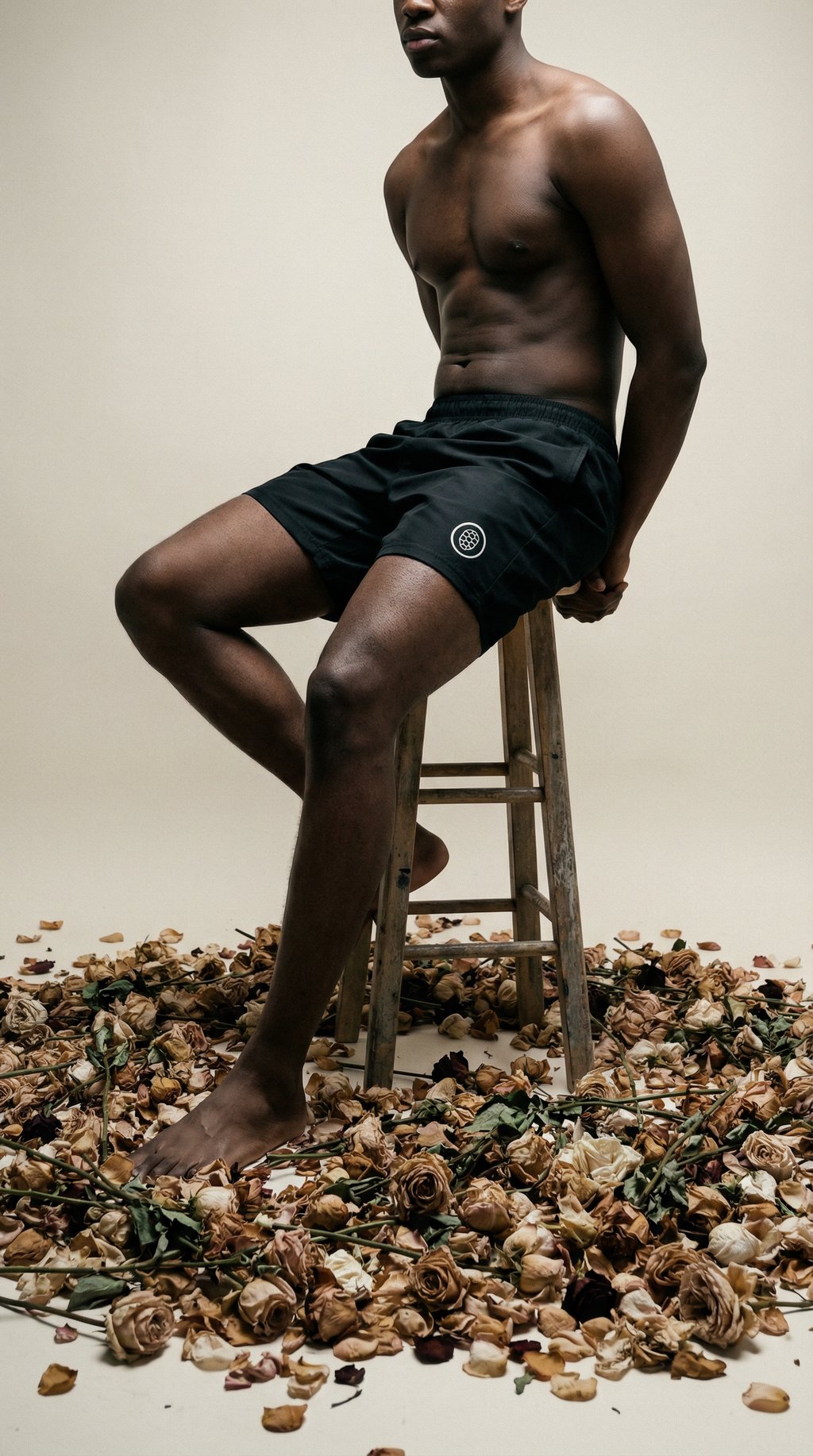 AI product shot of Recycled Swim Short in Black