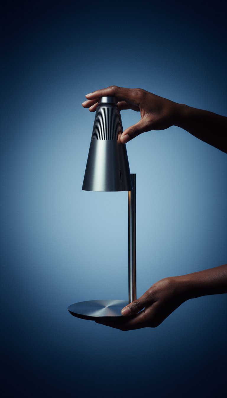 AI product shot of BeoSound 2 Floor Stand - Silver