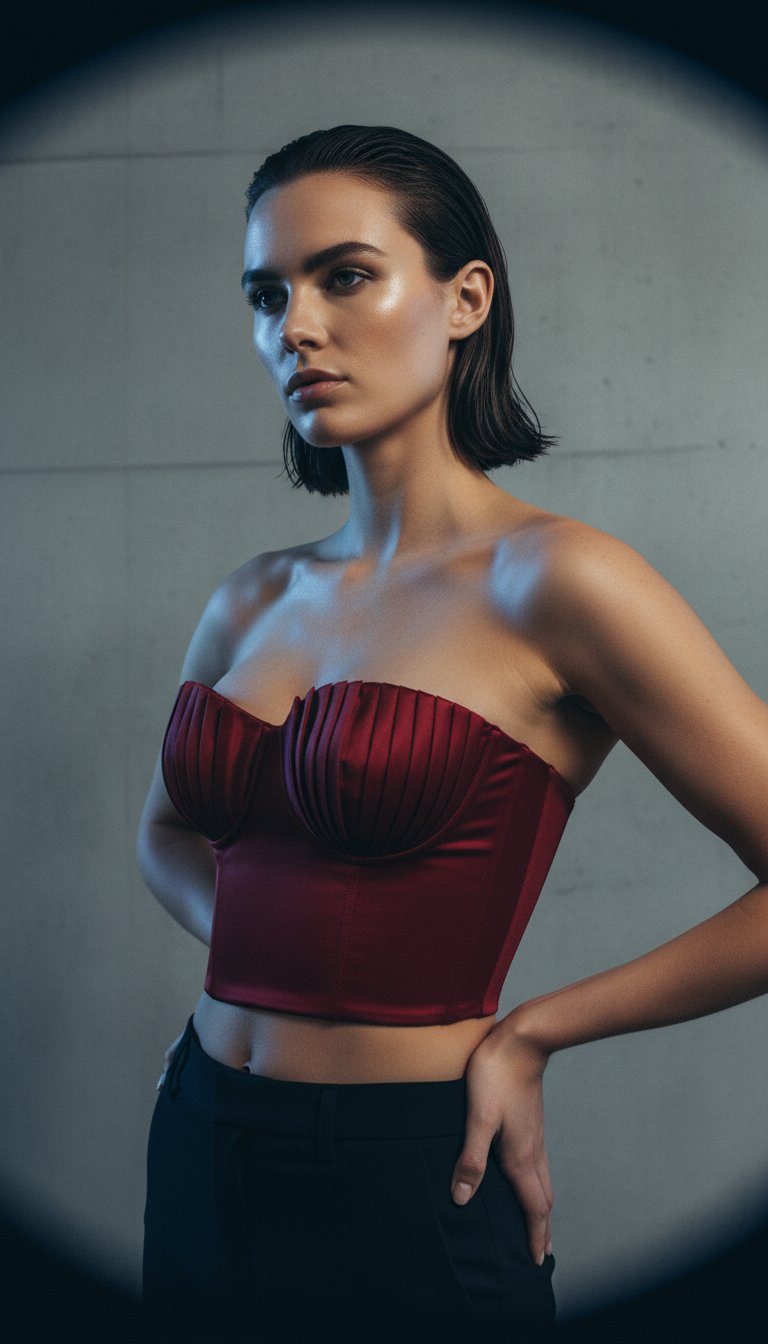 AI product shot of Cherry Mermaid Corset