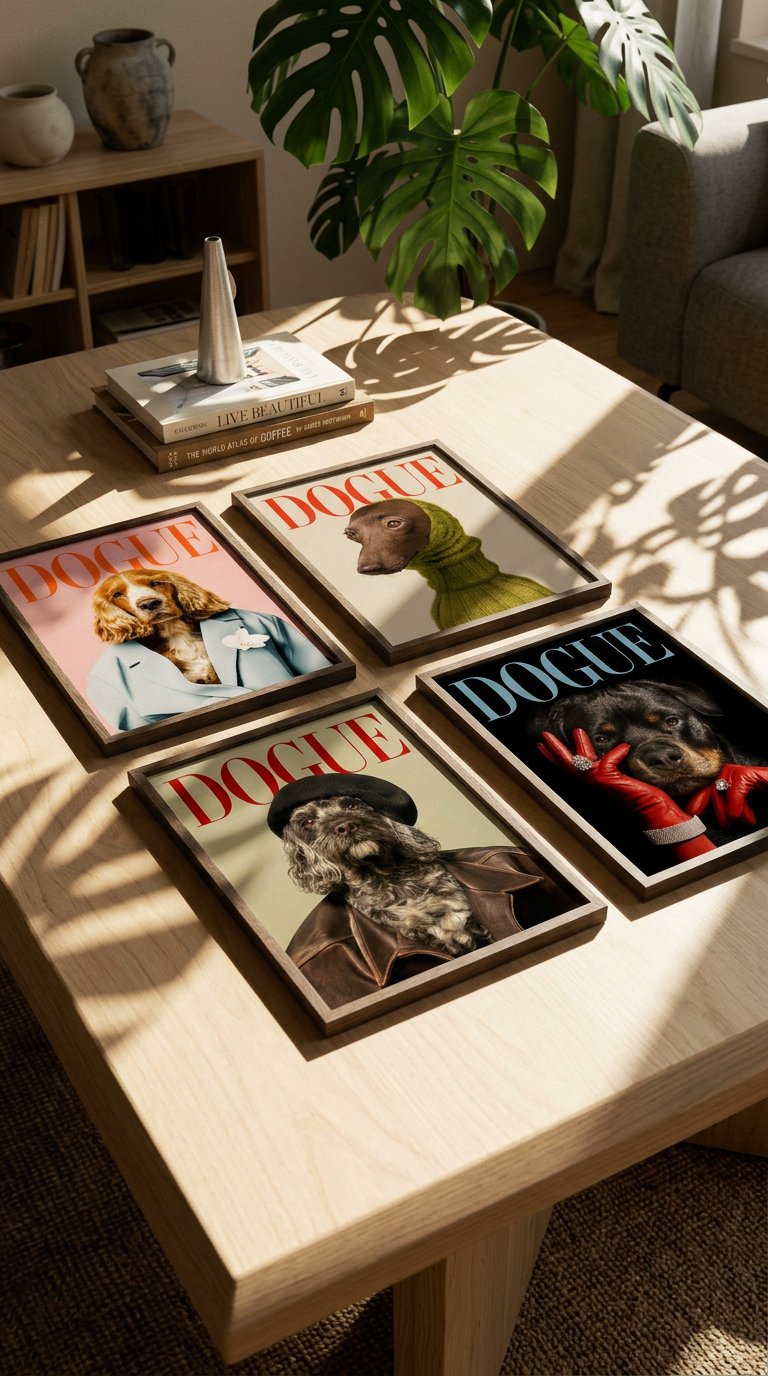 AI product shot of Dogue Poster Pack