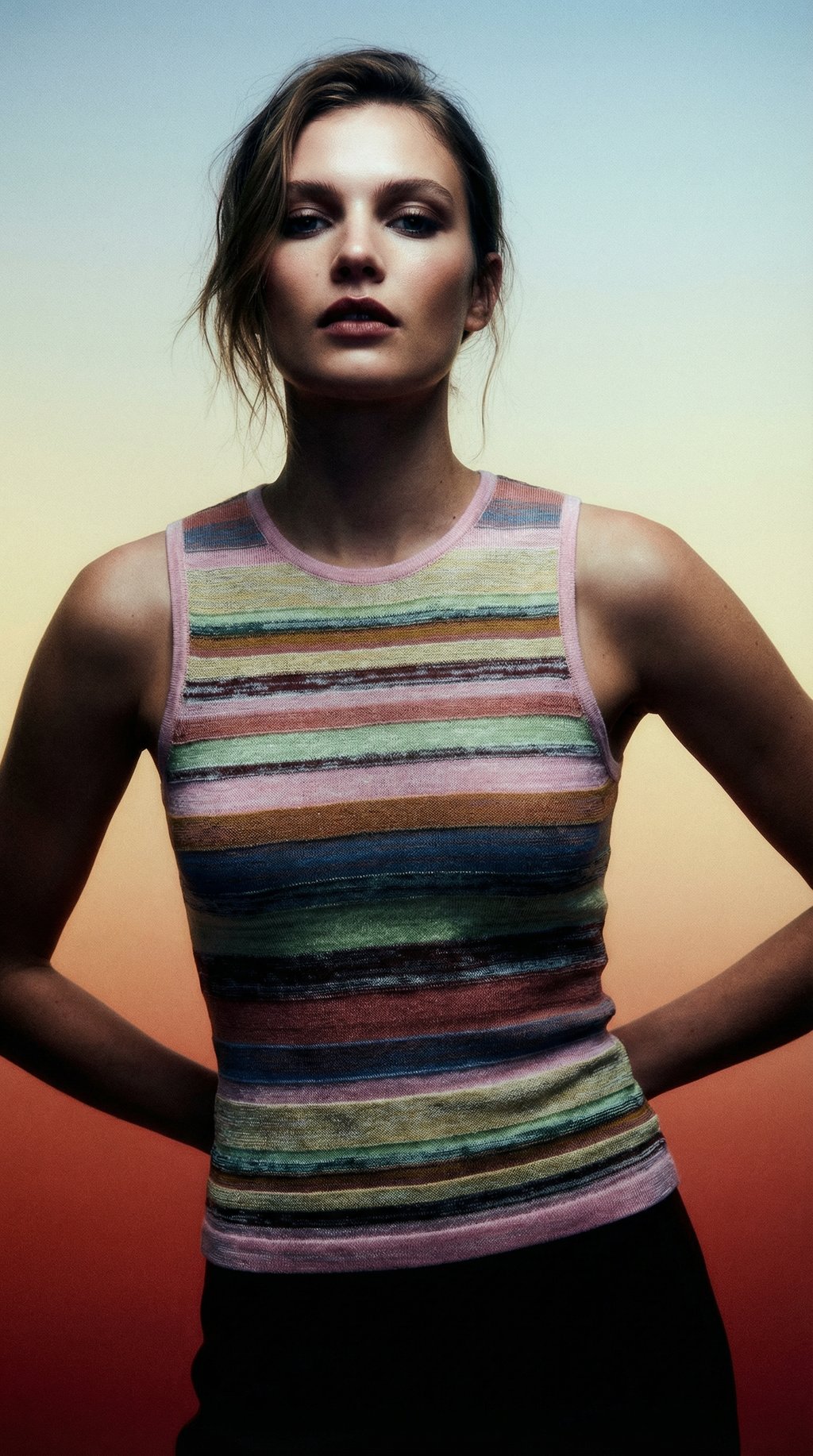 AI product shot of Luna Mouline Racer Tank