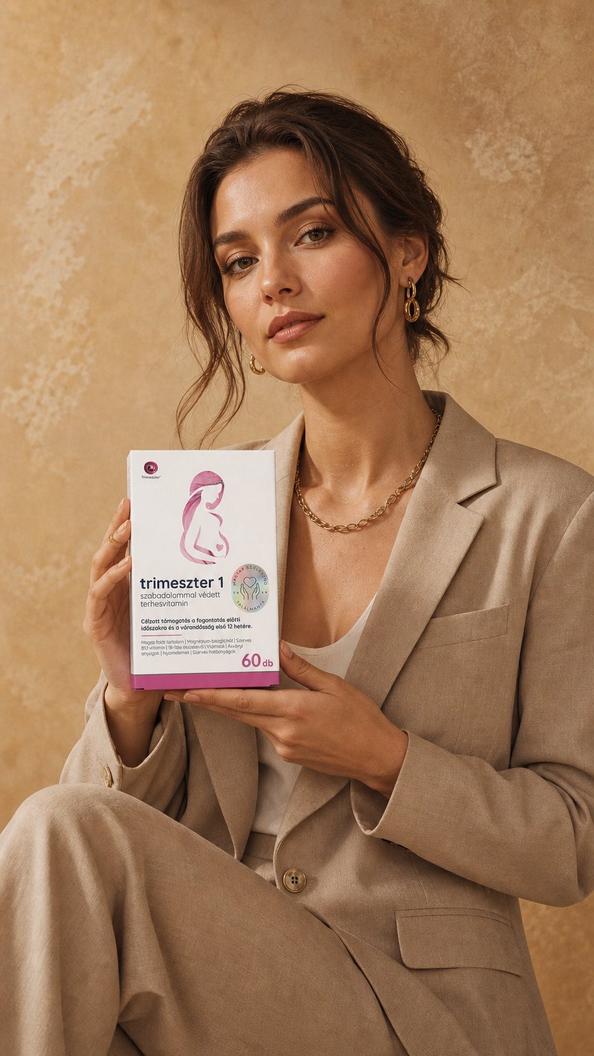 AI product shot of Trimeszter 1 terhesvitamin