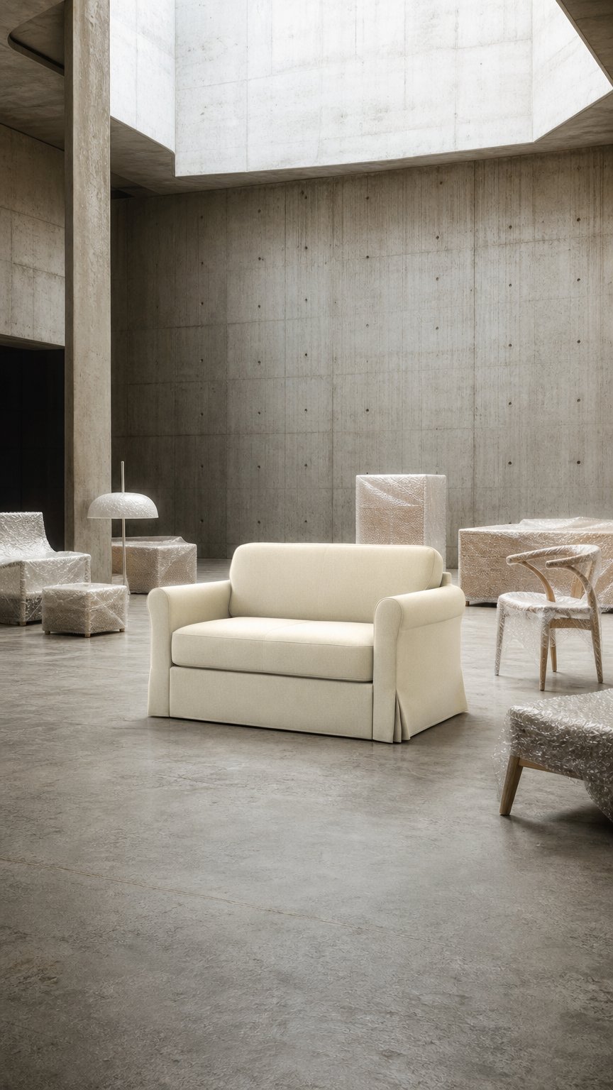 AI product shot of HAGALUND sofa-bed cover