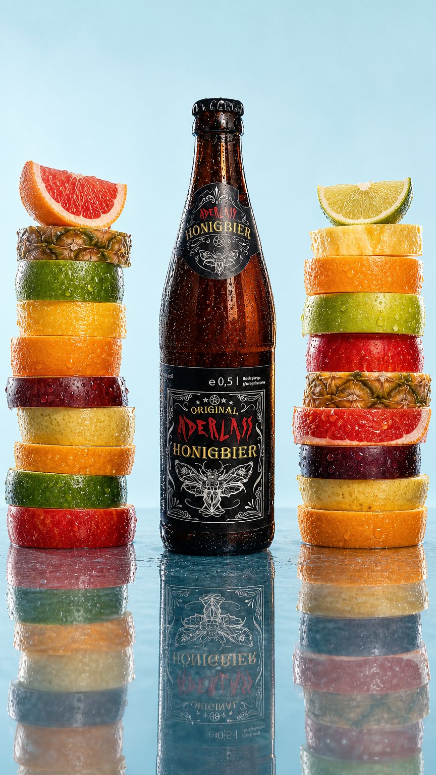 AI product shot of Aderlass Honigbier