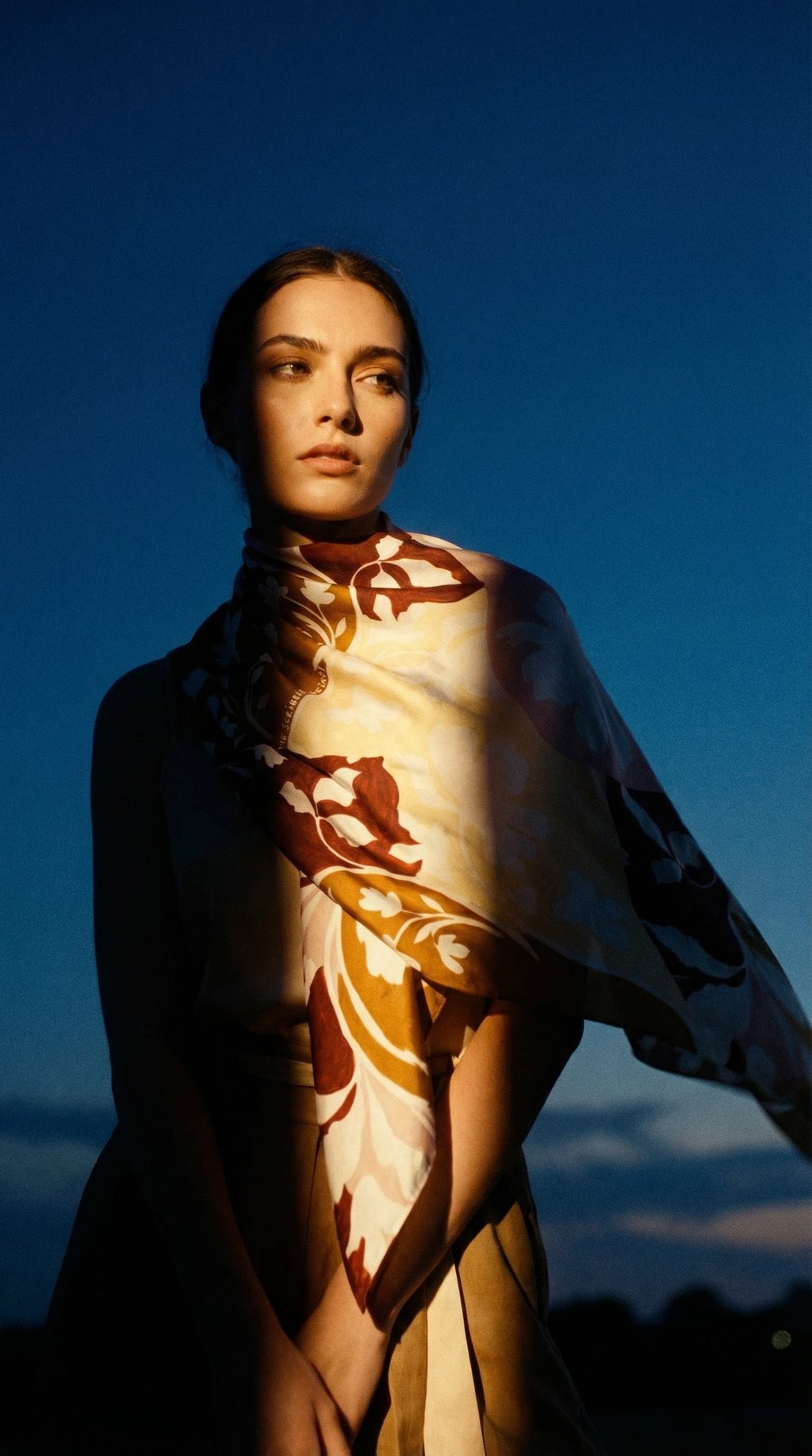 AI product shot of Wild Meadow Scarf