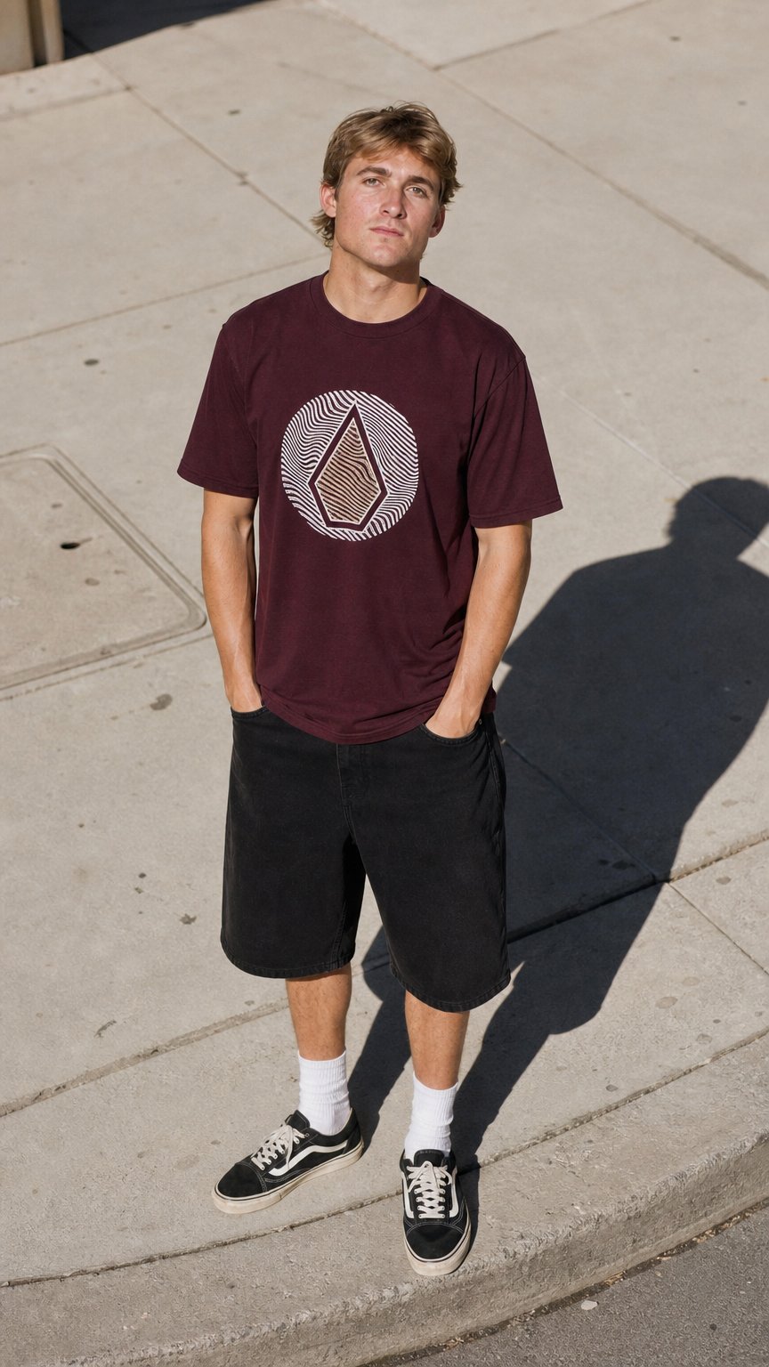 AI product shot of Men's Wave Stone Short Sleeve Tee