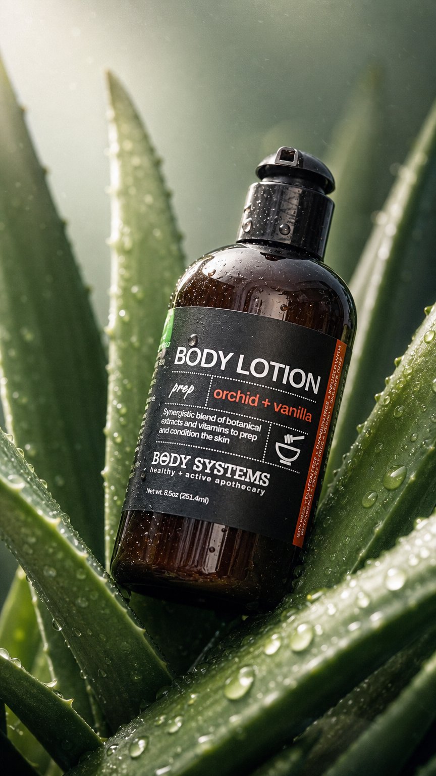 AI product shot of Lotion + Scrub Bundle