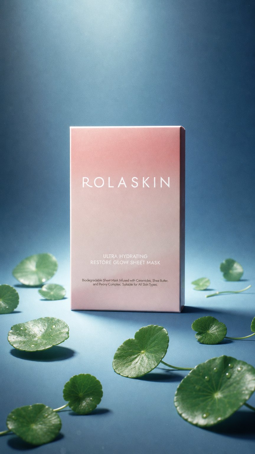AI product shot of Ultra Hydrating Glow Sheet Mask
