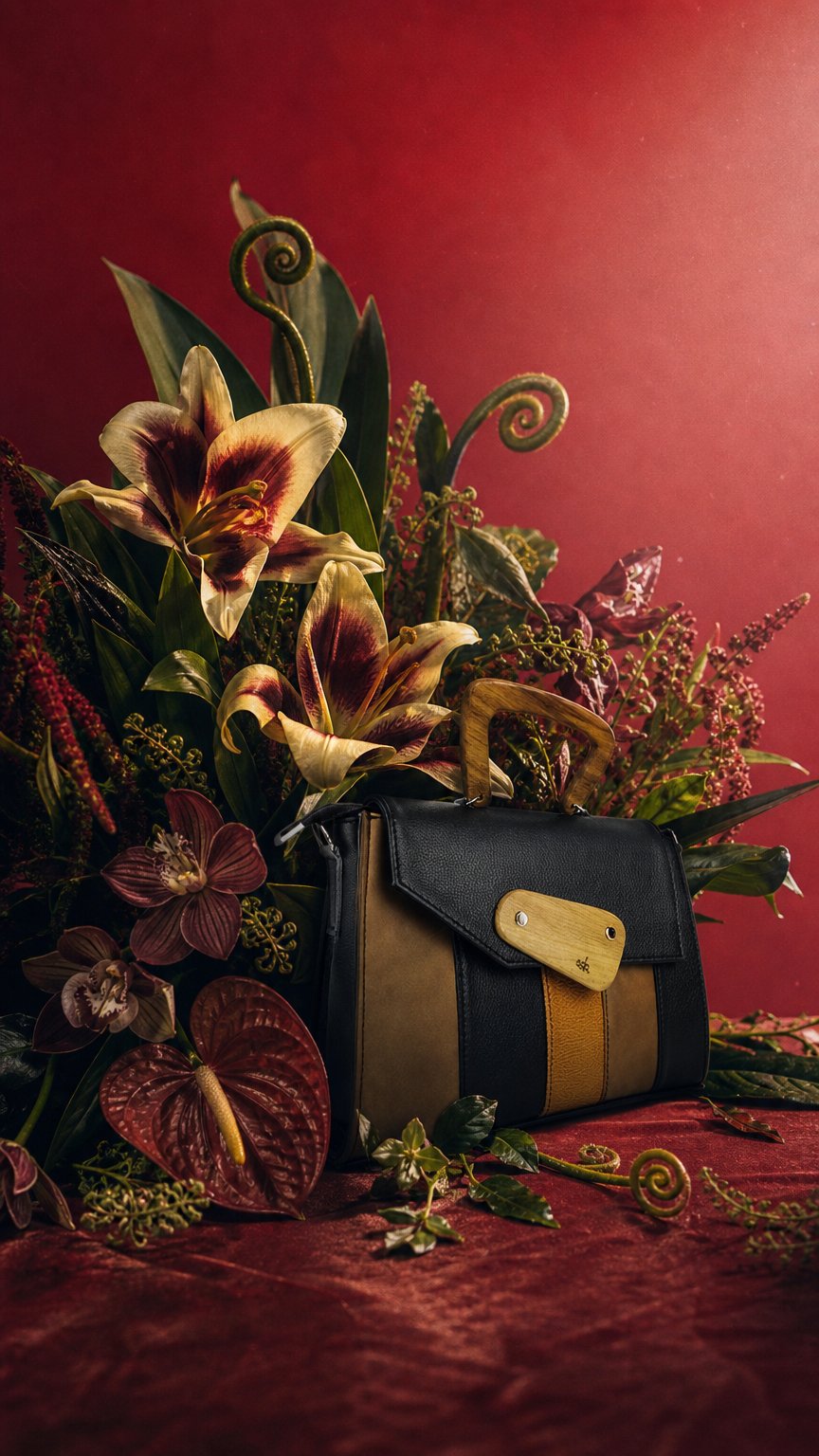 AI product shot of ESLO Columbia Palmira Women's Leather Side Bag