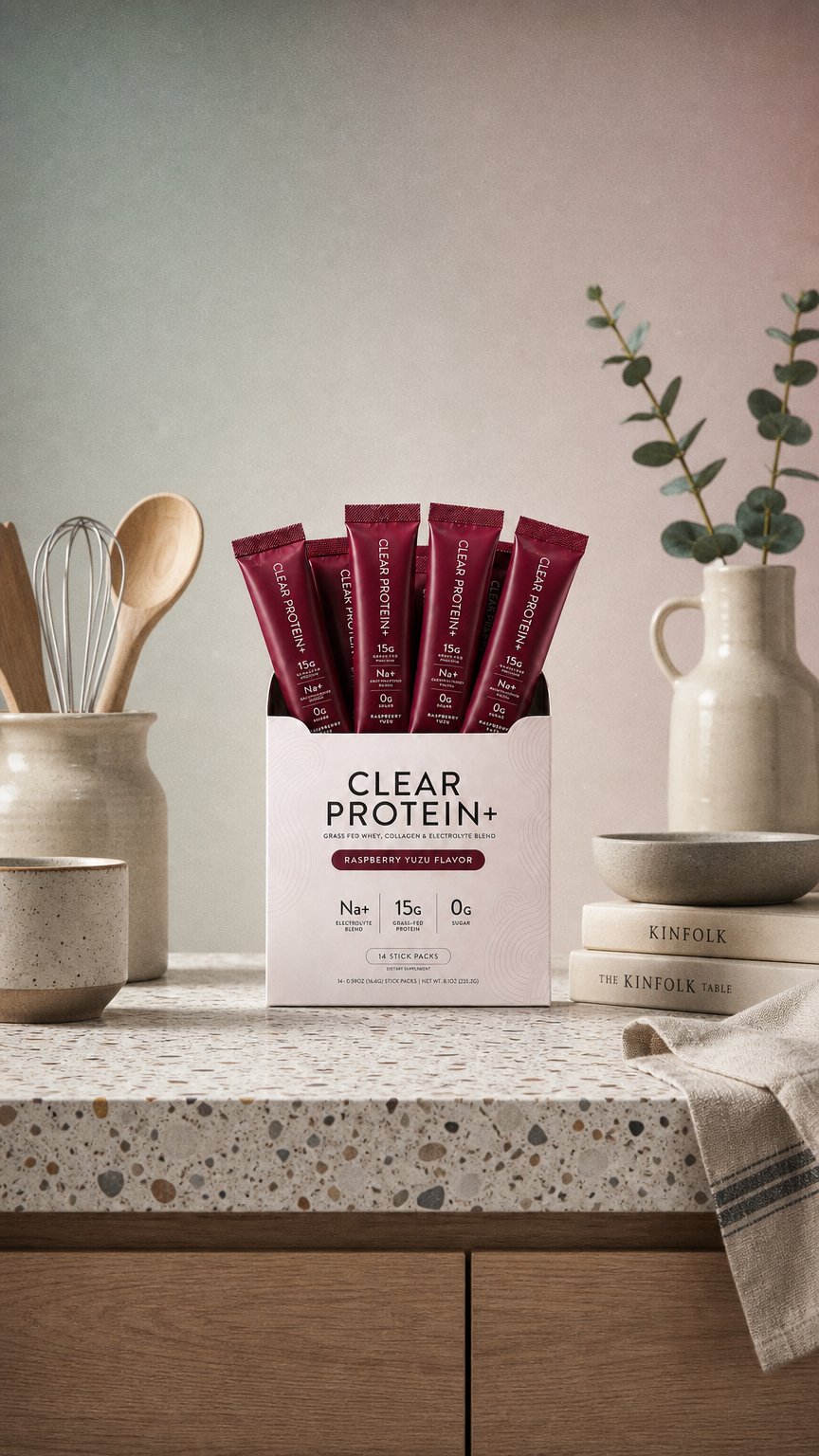AI product shot of Clear Protein+