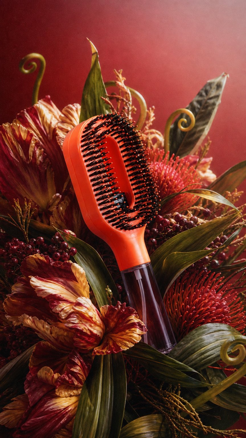AI product shot of Magic Mist Styling Hairbrush