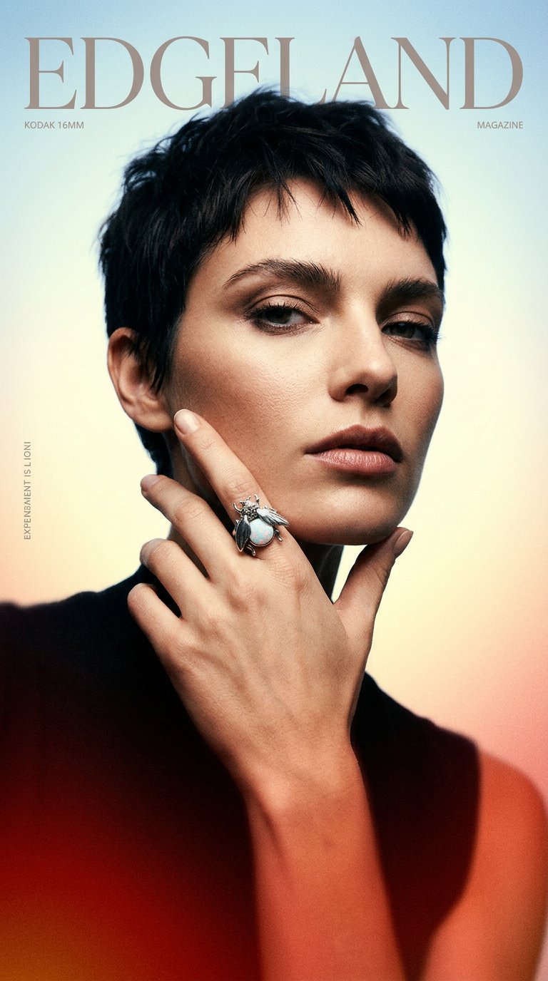 AI product shot of Charming Opal Bee Ring