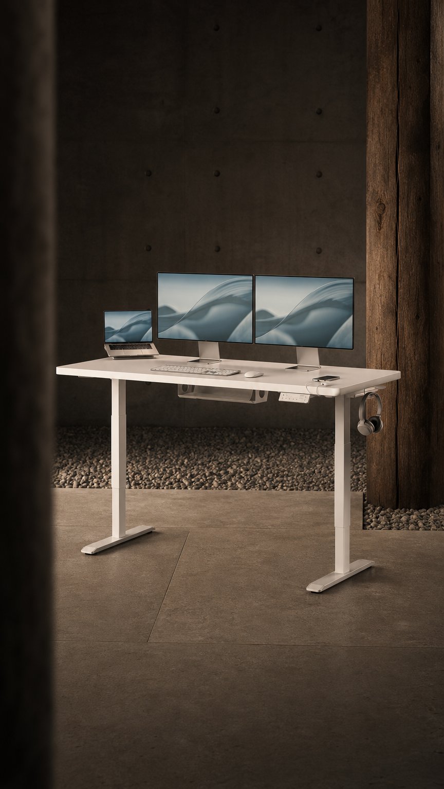 AI product shot of ProDesk – Professional Height-Adjustable Standing Desk
