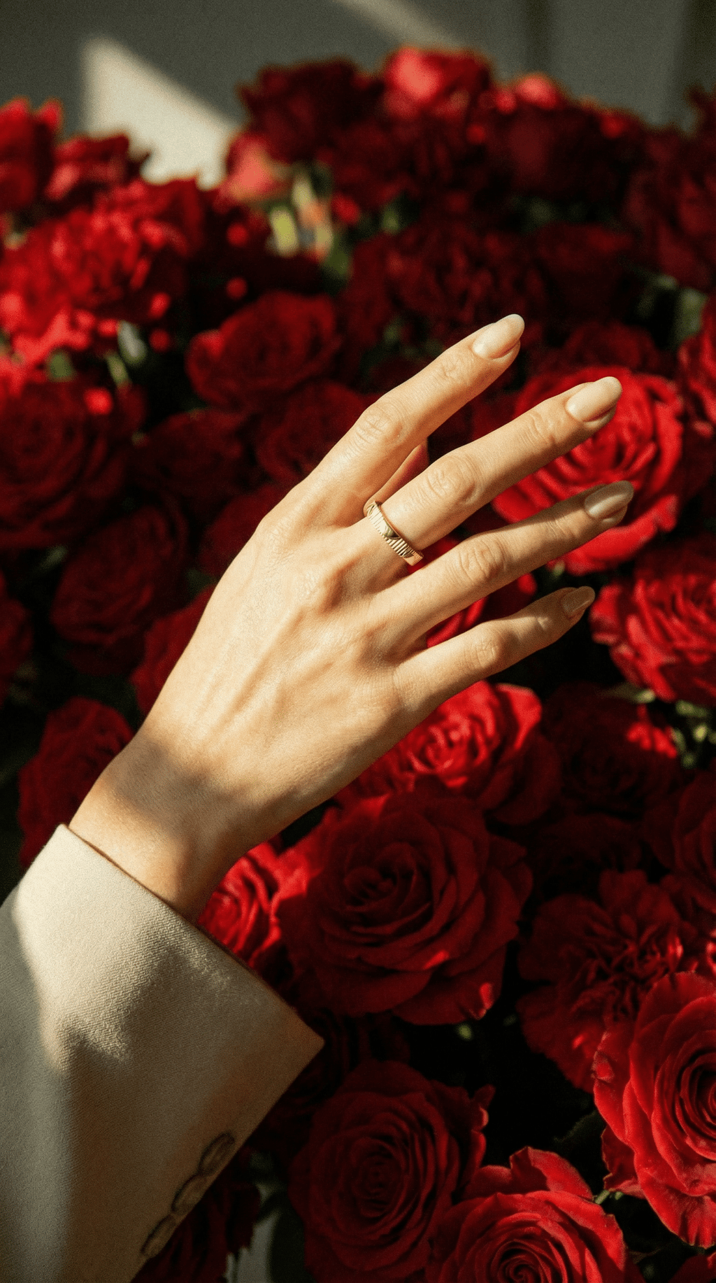 AI product shot of Gold Shapes Ring