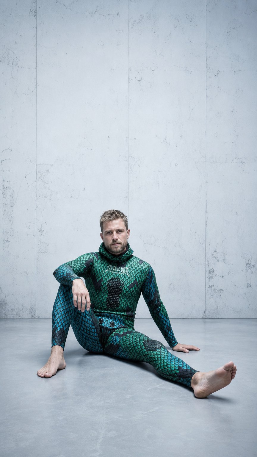 AI product shot of Aimrite Premium 5.0mm Spearfishing Wetsuit