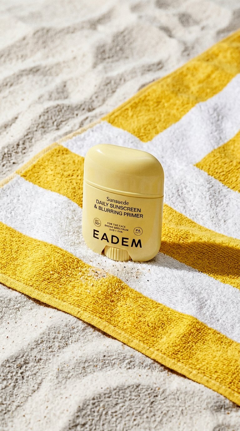 AI product shot of Sunsuede Daily Sunscreen and Blurring Primer