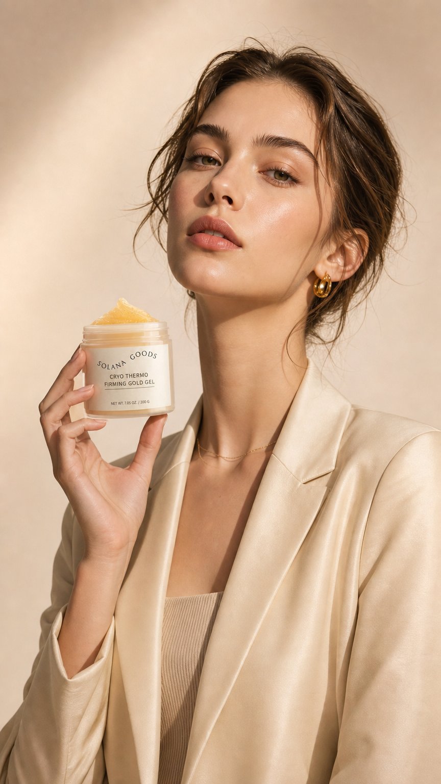 AI product shot of Solana Firm & Smooth Sculpting Nano Gold Gel