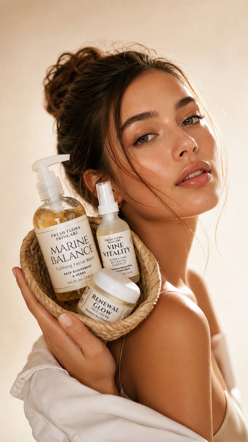 AI product shot of Botanical Skincare & Teas