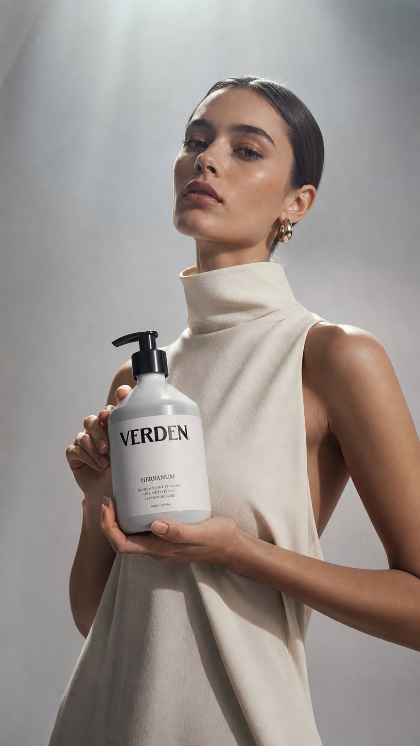 AI product shot of HERBANUM HAND AND BODY WASH