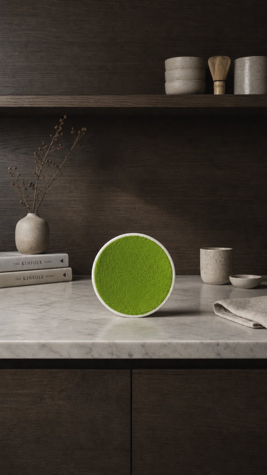 AI product shot of 1kg RYŌKA Premium Uji Matcha Powder