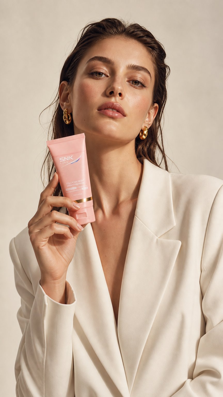AI product shot of Collagen Night Wrapping Mask - 4 Masks