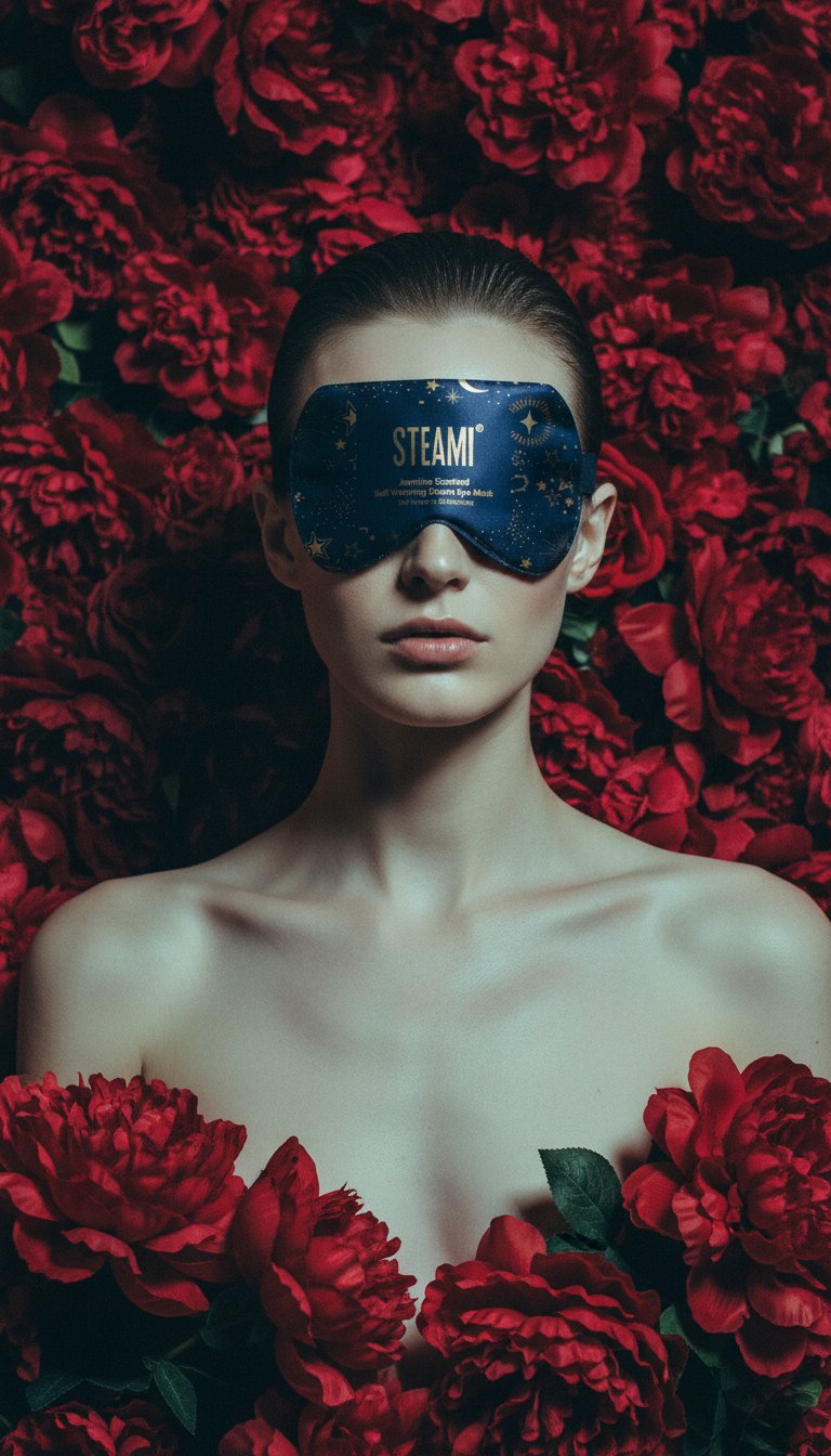 AI product shot of Vitamasques | Steami Night Eye Mask