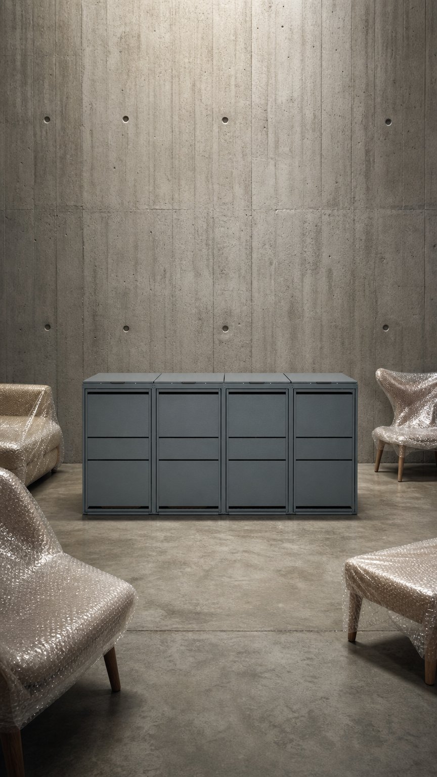 AI product shot of Mülltonnenbox Modern Hybrid 2×120/2×240