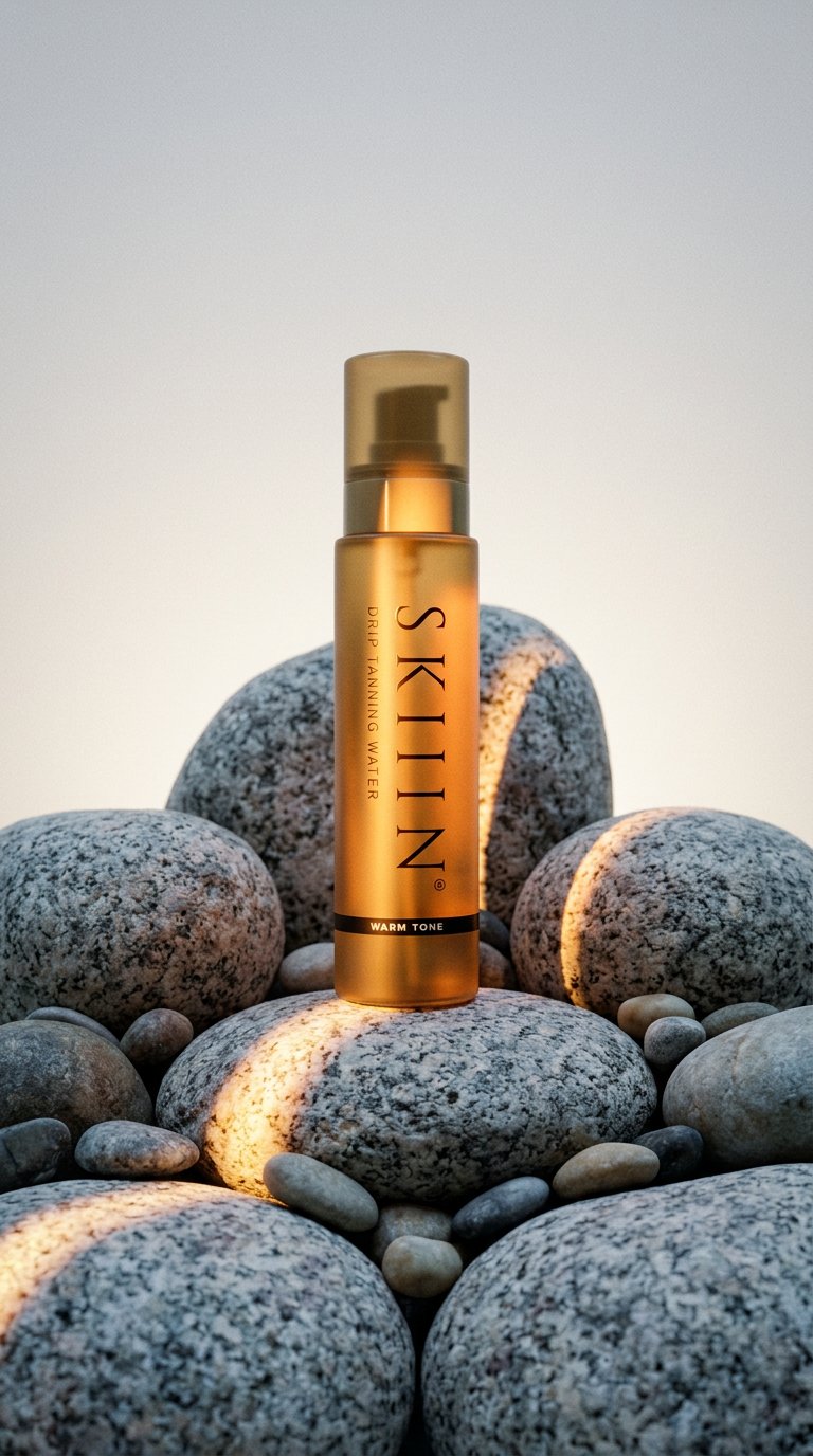 AI product shot of Tanning Water 'Drip'