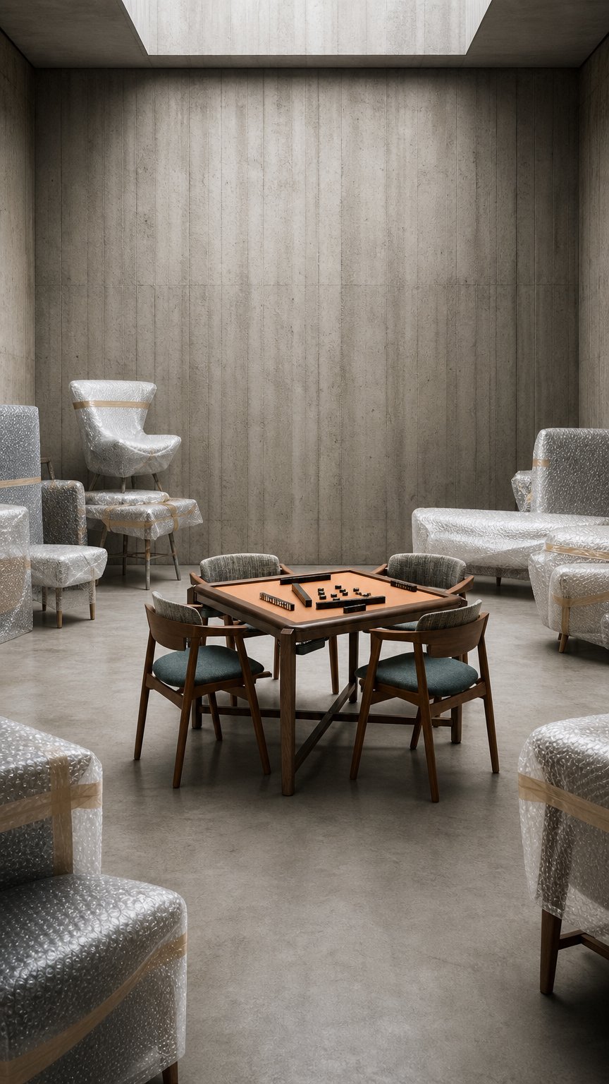 AI product shot of 「Made-to-Order, 30 days」MJ88 – Custom Colour & Wood – Foldable Mahjong Dining Table｜Two-way｜Solid Japanese Ash