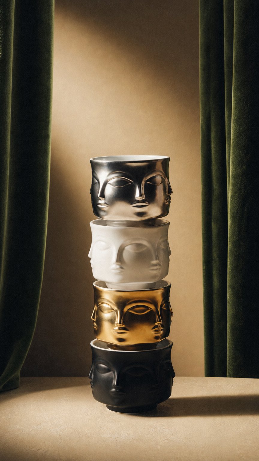 AI product shot of Pulchra Soy Coconut Candles