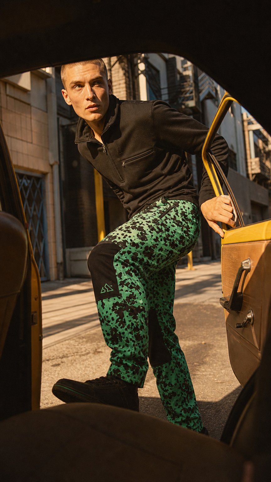 AI product shot of Send It Adults MTB Pants | Kiwi Crush
