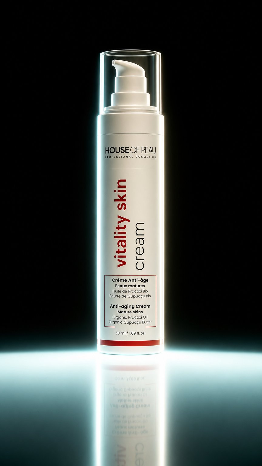 AI product shot of Vitality Skin Cream | Crème Anti-âge | 50ml