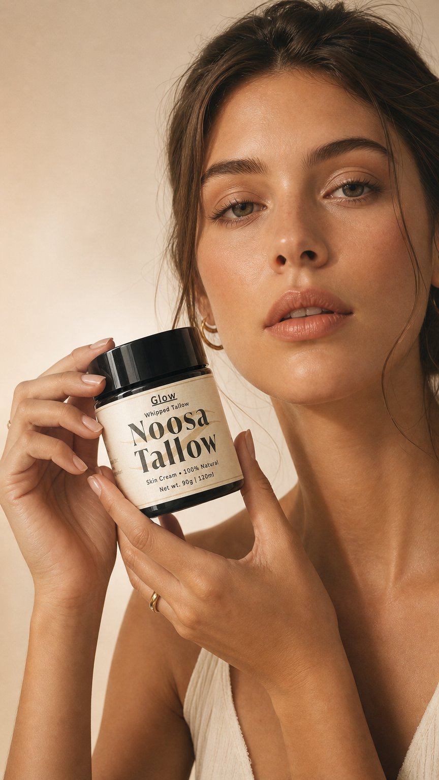 AI product shot of Glow Whipped Tallow Balm