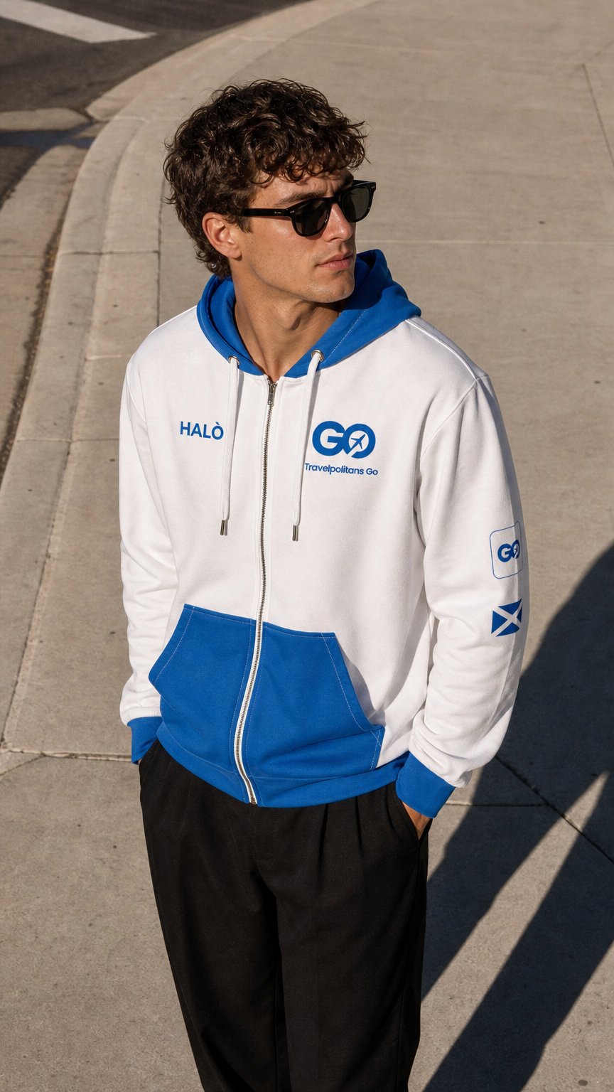 AI product shot of Scottish Zip Hoodie