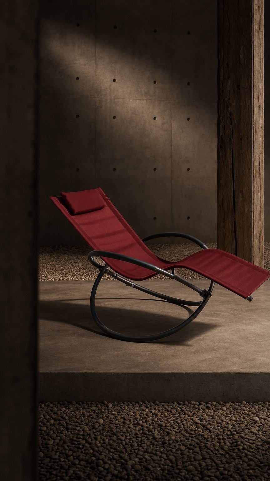 AI product shot of Rocking chair Elypse rouge