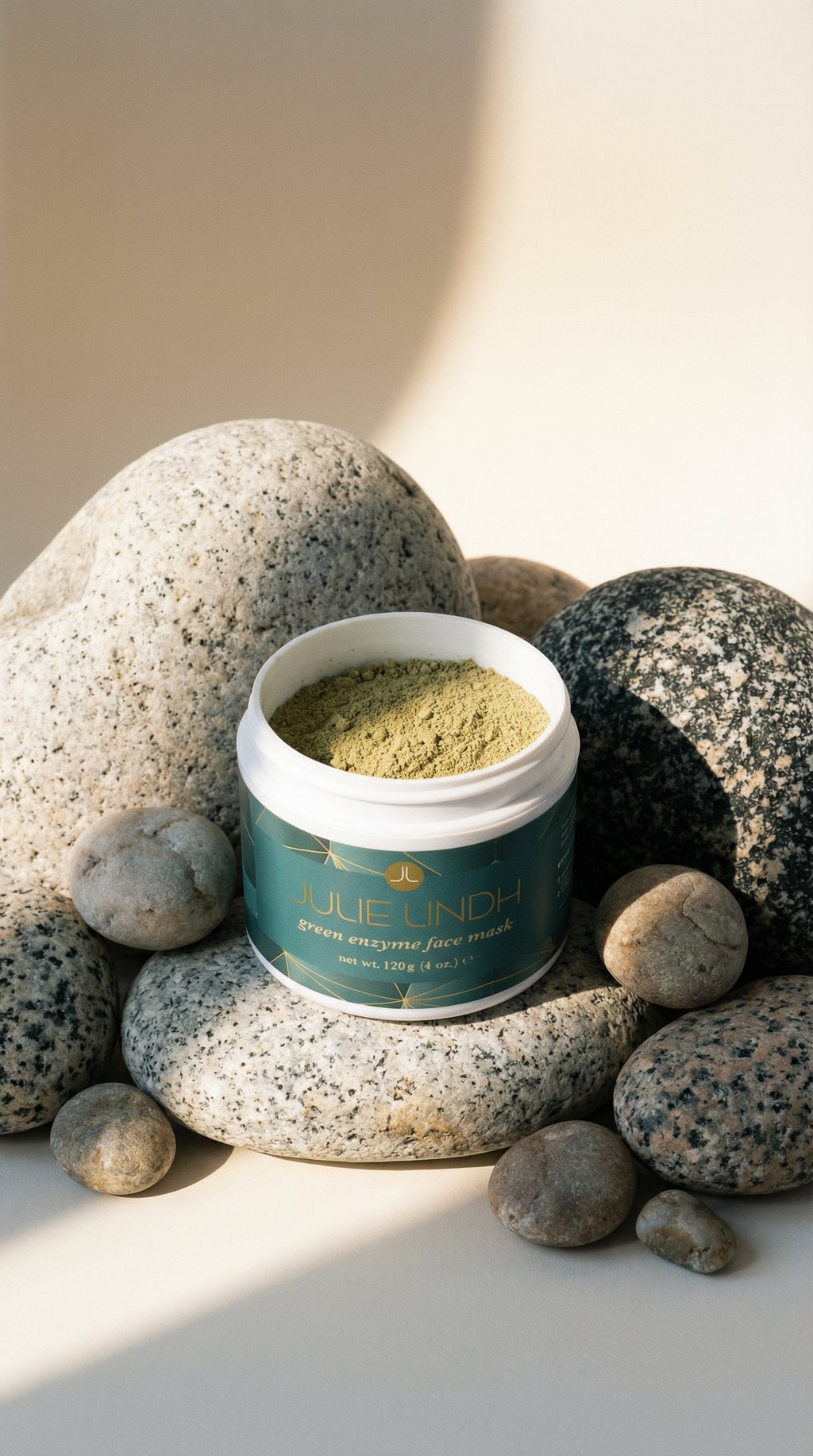 AI product shot of Green Enzyme Face Mask
