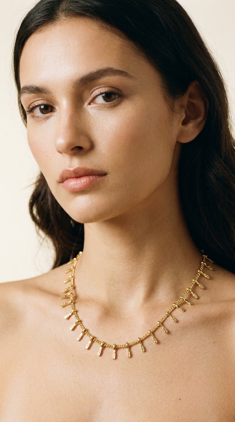 AI product shot of Sunbeam Necklace (Tarnish-Free)