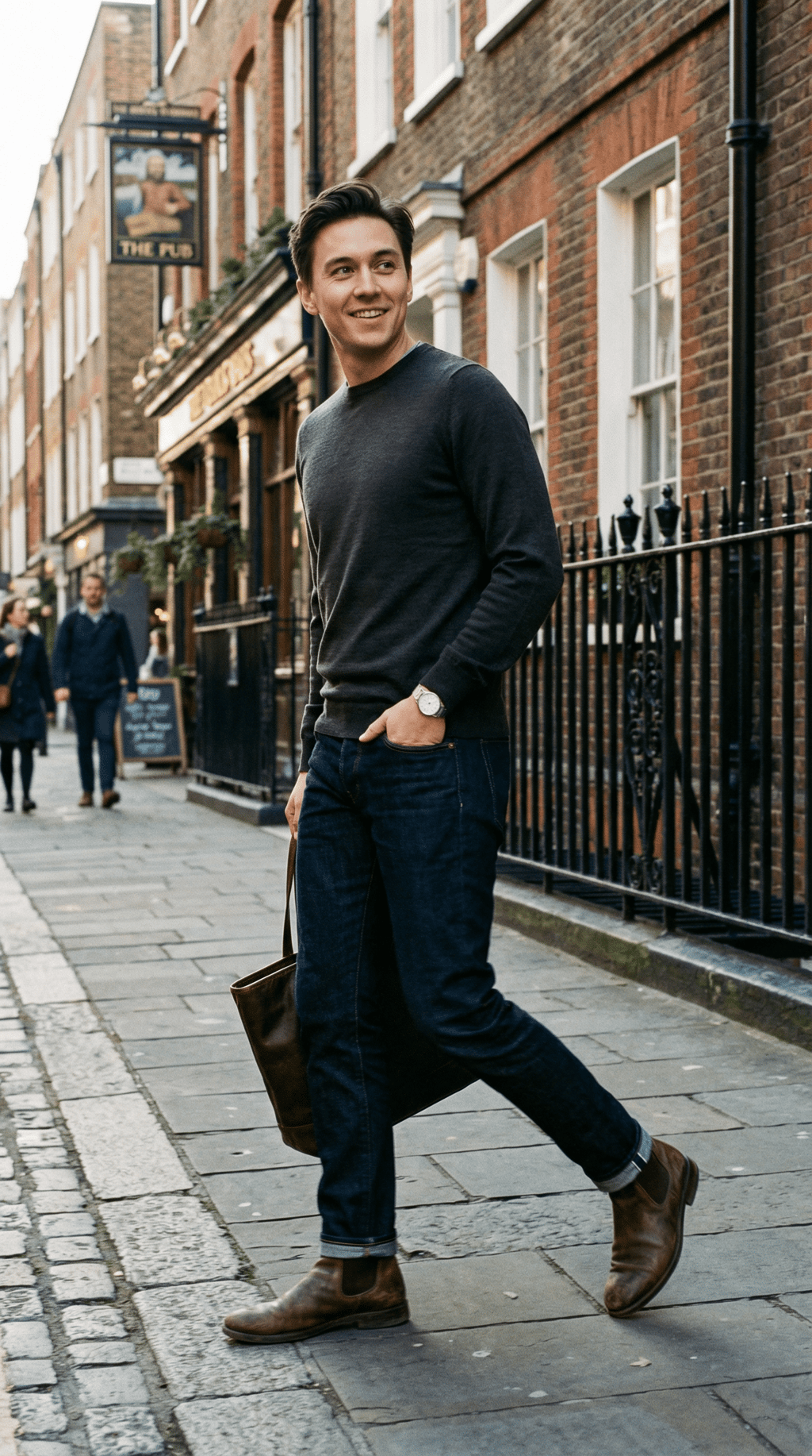 AI product shot of Merino Crew Neck Jumper