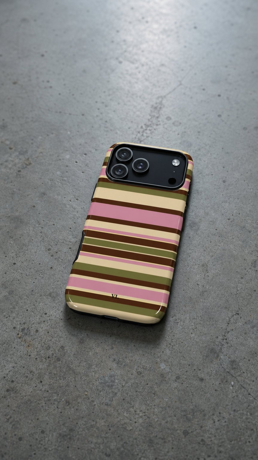 AI product shot of Olive Stipe Case