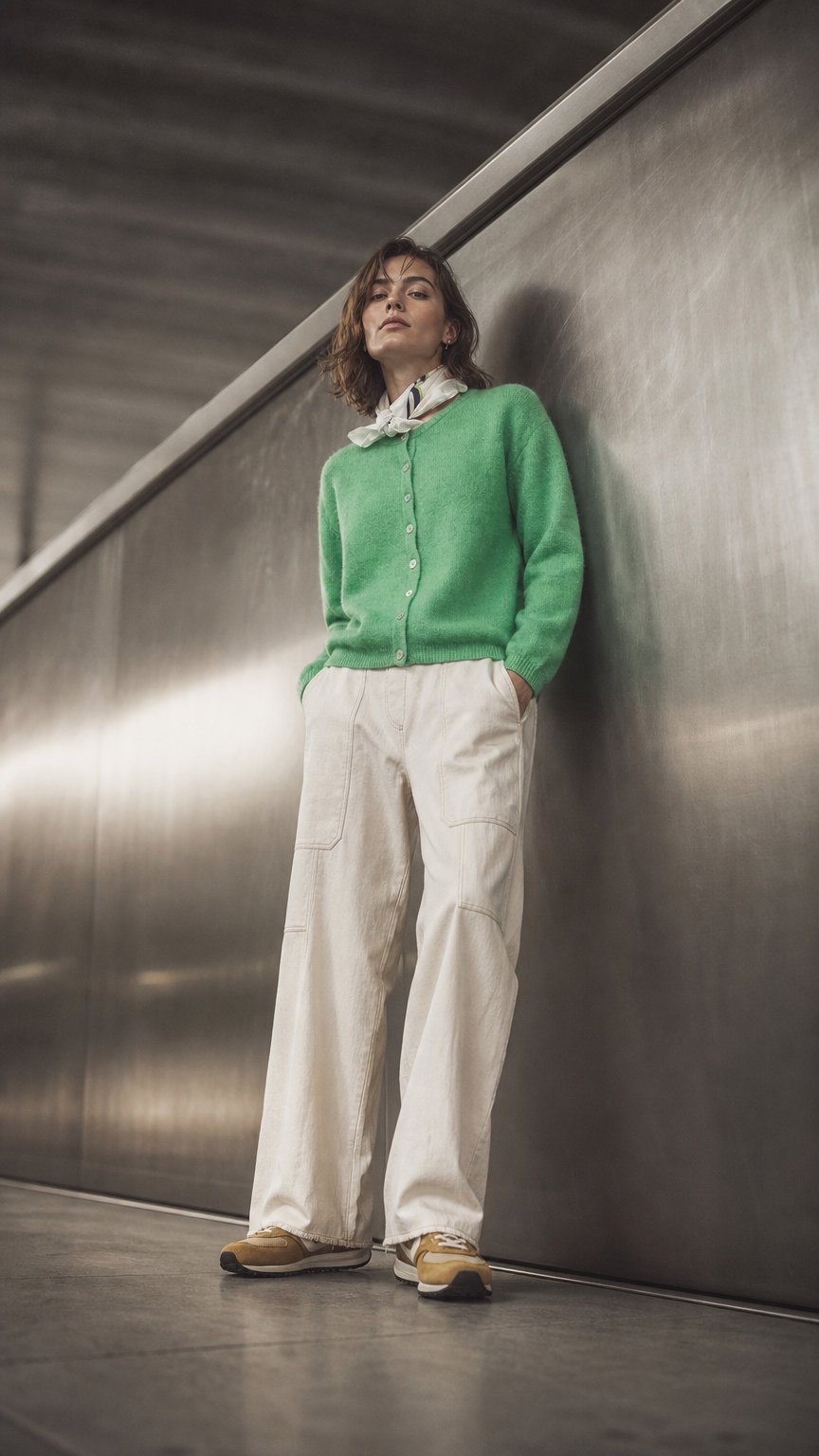 AI product shot of American Vintage VITO19E cardigan