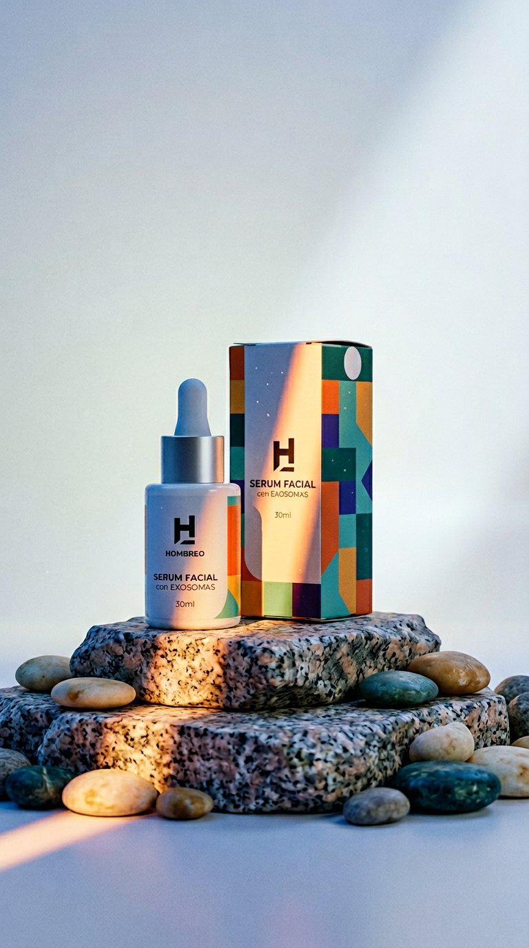 AI product shot of Facial Serum | with exosomes