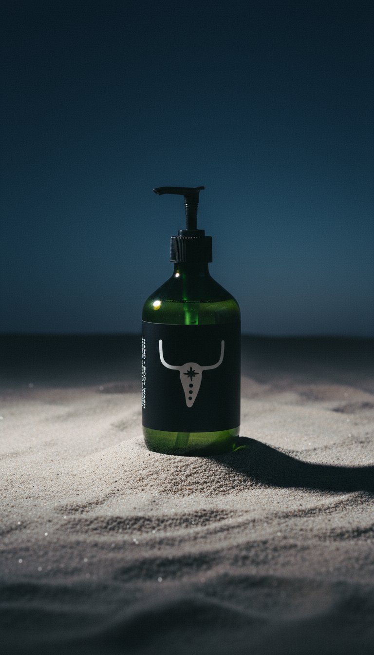 AI product shot of Hand & Body Wash, Ginger & Smoky Cardamom